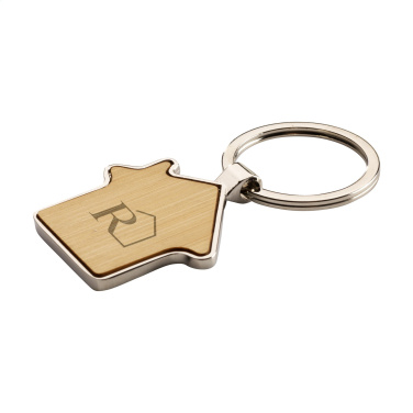 Logo trade business gift photo of: Casa bamboo keyring