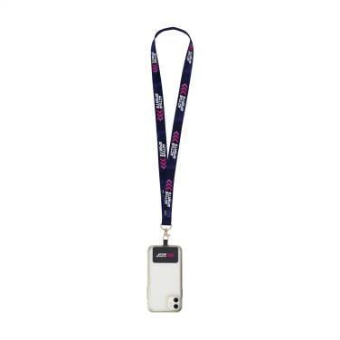 Logo trade business gift photo of: Lanyard Sublimation RPET 2 cm with Patch keycord