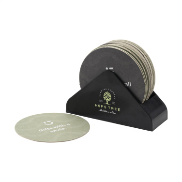 Logo trade promotional merchandise picture of: Recycled Holder Beer Coasters
