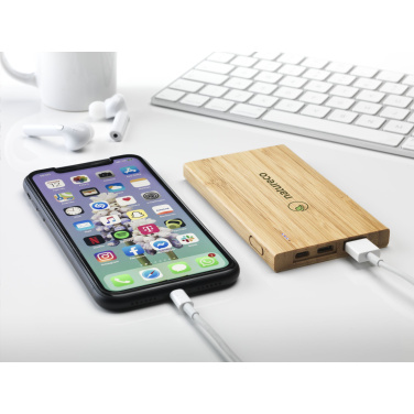 Logotrade promotional gift image of: Bamboo 4000 Powerbank external charger