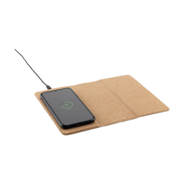Logo trade promotional giveaway photo of: Cork Wireless Charging Mousepad