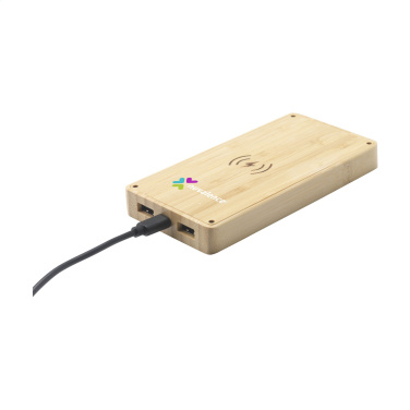 Logo trade promotional item photo of: Solar Powerbank 8000+ Wireless Charger