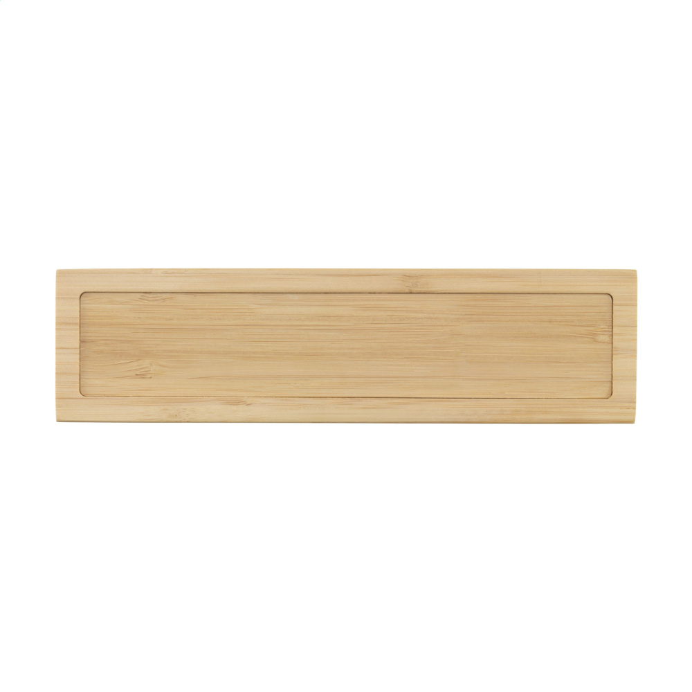 Logotrade promotional merchandise image of: Bamboo Alarm Clock with Wireless Charger