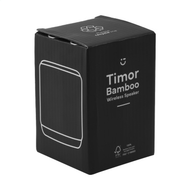 Logo trade promotional merchandise image of: Timor Bamboo Wireless Speaker