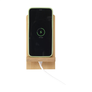 Logo trade promotional giveaways image of: Miyo Bamboo Phone Stand