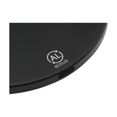 Logo trade advertising products image of: Tecco GRS Recycled Alu 15W Wireless Charger