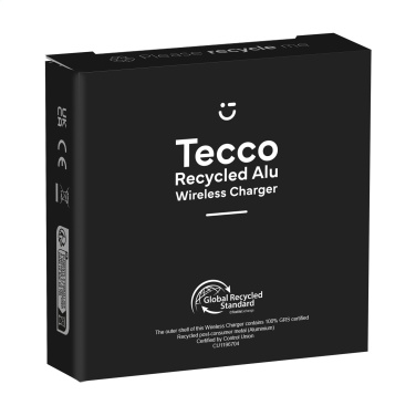 Logotrade promotional product picture of: Tecco GRS Recycled Alu 15W Wireless Charger