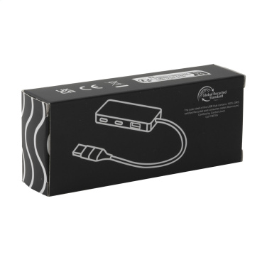 Logo trade promotional gifts image of: Tecco GRS Recycled Alu USB Hub