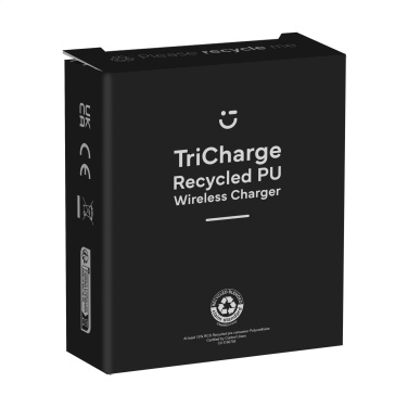 Logo trade promotional item photo of: TriCharge RCS  Recycled PU Wireless Charger