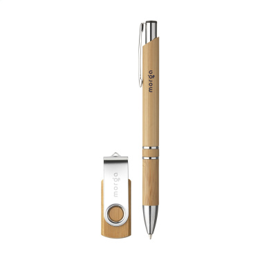 Logo trade advertising products picture of: Bamboo Connect Giftset 8 GB