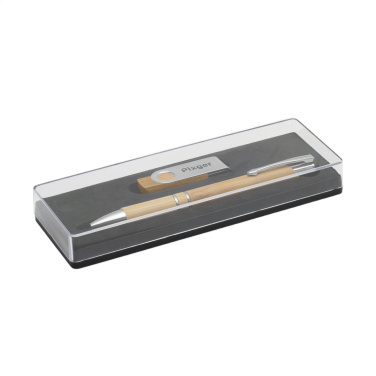Logo trade promotional product photo of: Bamboo Connect Giftset 8 GB