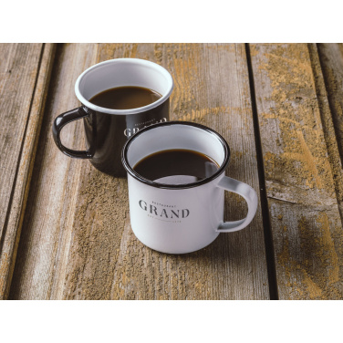 Logo trade business gifts image of: Retro Enamel Mug 350 ml