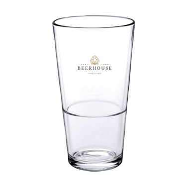 Logo trade promotional giveaways image of: Beer Glass Stackable 340 ml