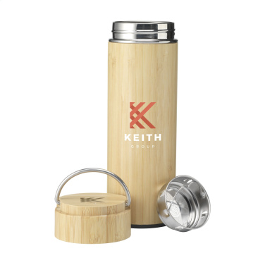Logotrade promotional giveaway image of: Nikko 330 ml bamboo thermo bottle/thermo cup