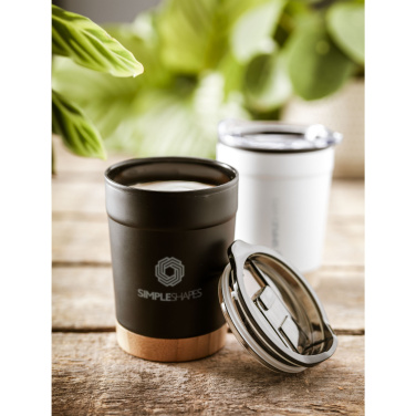 Logotrade promotional item image of: Kobe Bamboo RCS Recycled Steel 350 ml coffee cup