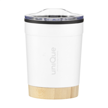 Logotrade promotional gift image of: Kobe Bamboo RCS Recycled Steel 350 ml coffee cup