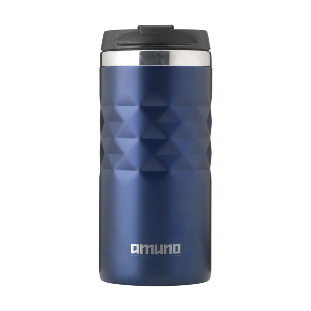Logo trade promotional giveaways image of: Geometric Mug RCS Recycled Steel 280 ml thermo cup