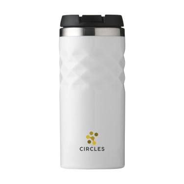Logotrade promotional merchandise image of: Geometric Mug RCS Recycled Steel 280 ml thermo cup