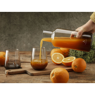 Logo trade promotional giveaways image of: Smokey Water Glass 450 ml