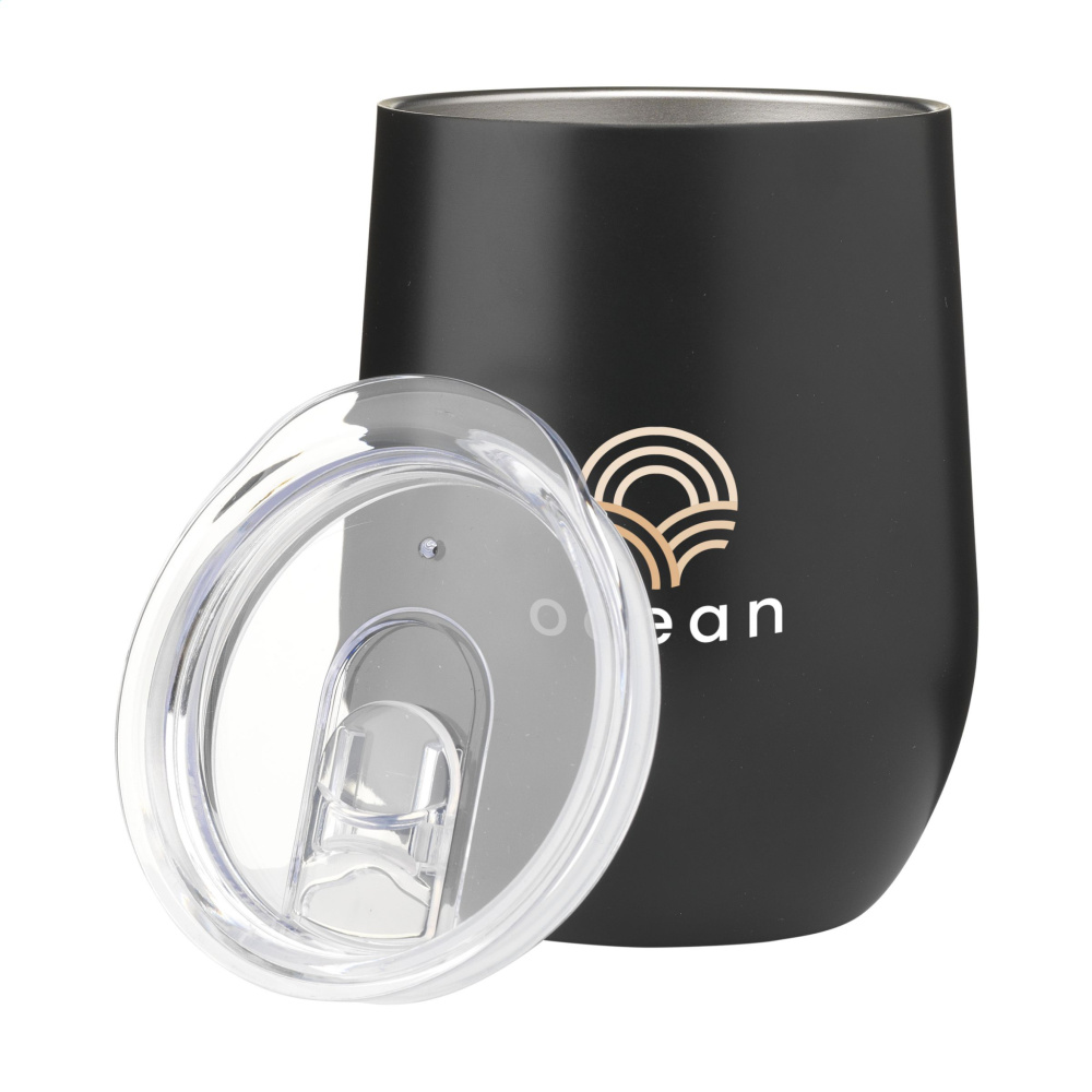 Logo trade promotional product photo of: Huevo RCS Recycled Steel Cup 350 ml thermo cup