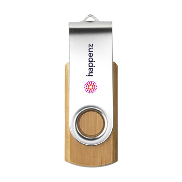 Logotrade promotional product image of: USB Twist Bamboo 16 GB