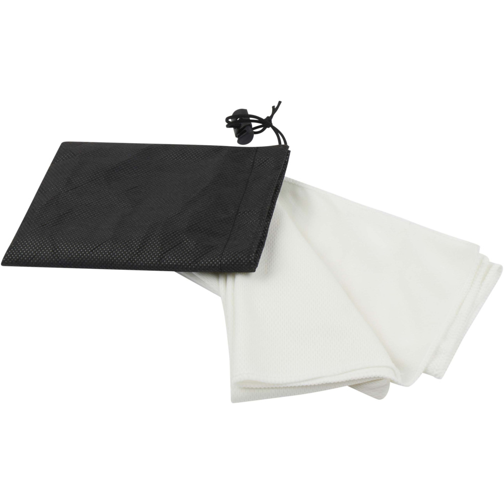 Logo trade promotional merchandise photo of: Lucas RPET sport towel 30x80 cm