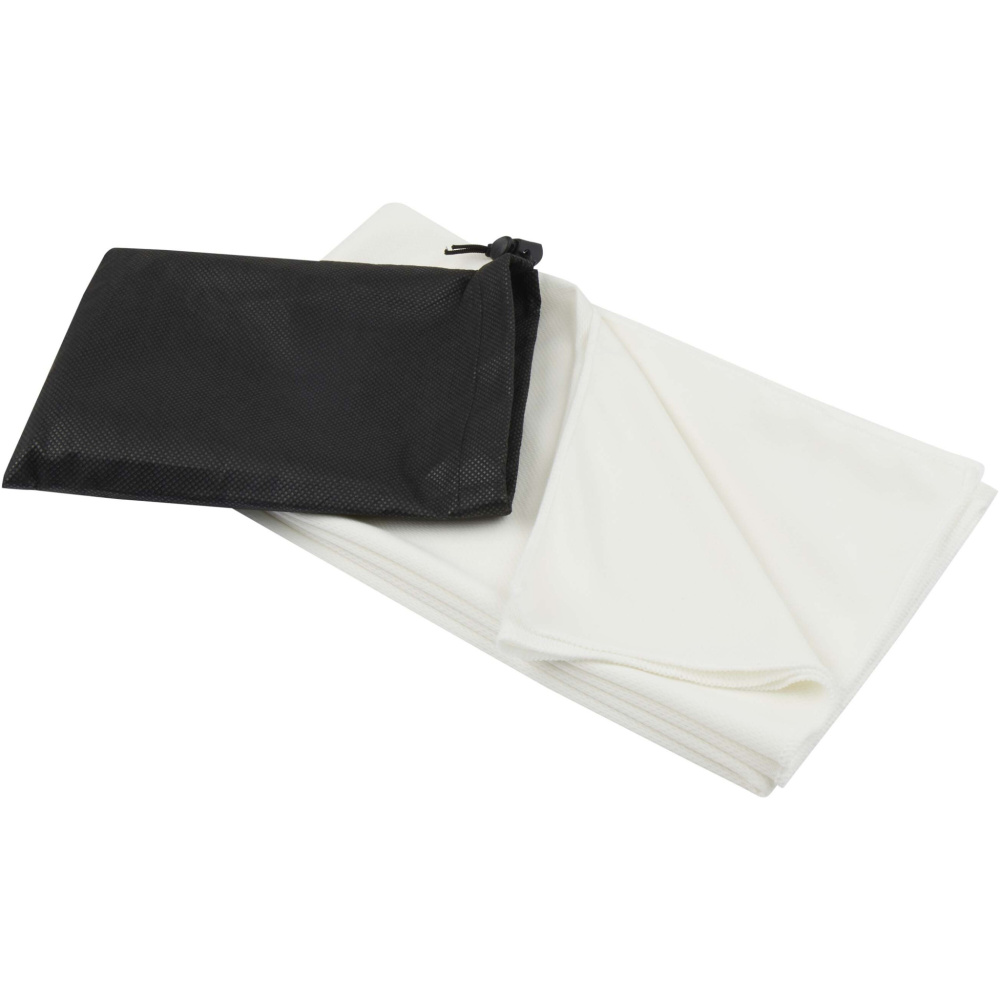 Logo trade business gift photo of: Lucas RPET sport towel 70x140 cm