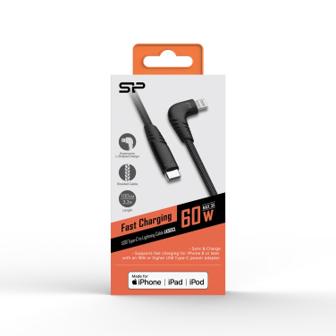 Logo trade promotional gifts image of: DATA TRANSFER CABLE Boost Link Nylon LK50CL Type C Lightning