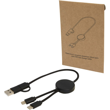 Logotrade promotional items photo of: Citala 5-in-1 recycled plastic 30 cm data sync and 27W fast charge cable