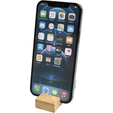 Logotrade promotional products photo of: Bosona bamboo phone holder with keychain