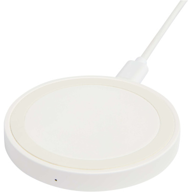 Logo trade promotional merchandise photo of: Freal 15W recycled plastic wireless charging pad