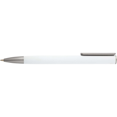 Logo trade advertising products image of: Ziggur aluminium ballpoint pen (blue ink)