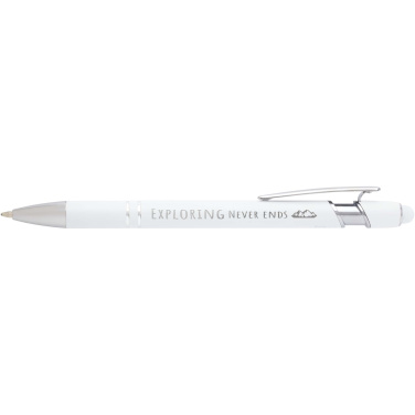 Logo trade promotional items picture of: Kish ballpoint pen with silver finish (blue ink)