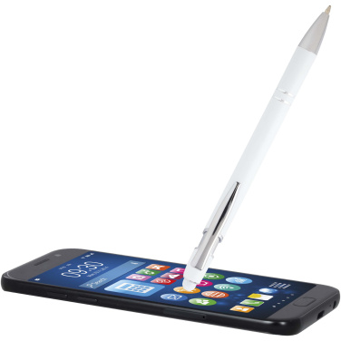 Logo trade business gift photo of: Kish ballpoint pen with silver finish (blue ink)