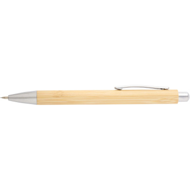 Logo trade promotional items image of: Oblys bamboo ballpoint pen and mechanical pencil set (black ink)