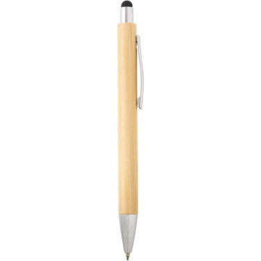 Logotrade corporate gifts photo of: Oblys bamboo ballpoint pen and mechanical pencil set (black ink)
