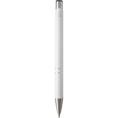 Logo trade advertising product photo of: Moneta recycled aluminium ballpoint pen (blue ink)
