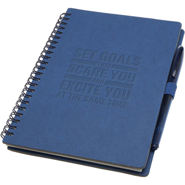 Logo trade corporate gifts image of: Slate reusable soft cover notebook and pen set (black ink)