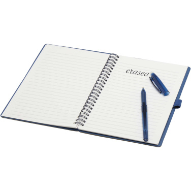 Logo trade promotional giveaways image of: Slate reusable soft cover notebook and pen set (black ink)