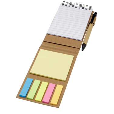 Logo trade promotional gifts picture of: Flipper sticky notepad with ballpoint pen (black ink)