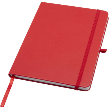 Logo trade advertising product photo of: Teak A5 recycled hard cover notebook with lined pages