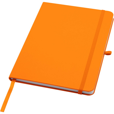 Logo trade promotional products image of: Teak A5 recycled hard cover notebook with lined pages
