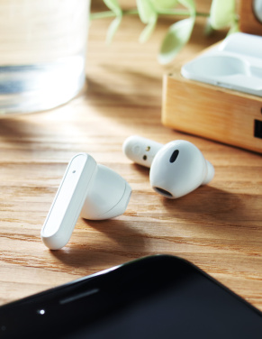 Logo trade promotional product photo of: TWS earbuds in bamboo case