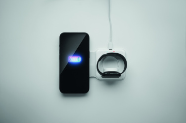 Logo trade promotional gift photo of: 2 in 1 foldable charger 15W