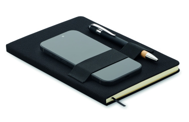 Logo trade promotional products image of: A5 RPET notebook with pen