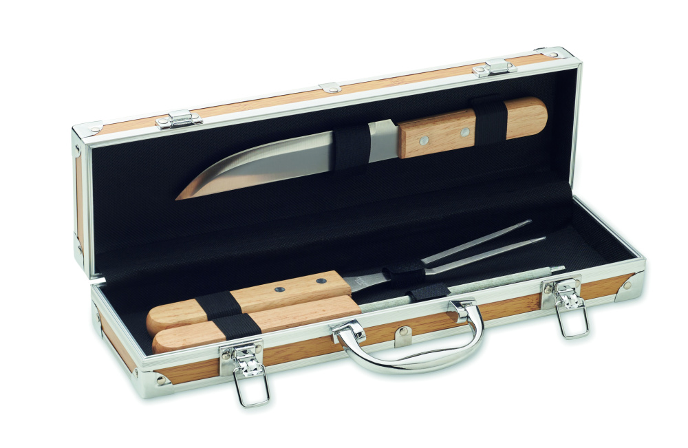 Logo trade business gift photo of: Stainless steel barbecue tools