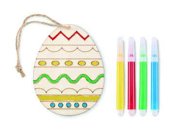Logotrade promotional giveaways photo of: Wooden egg painting set