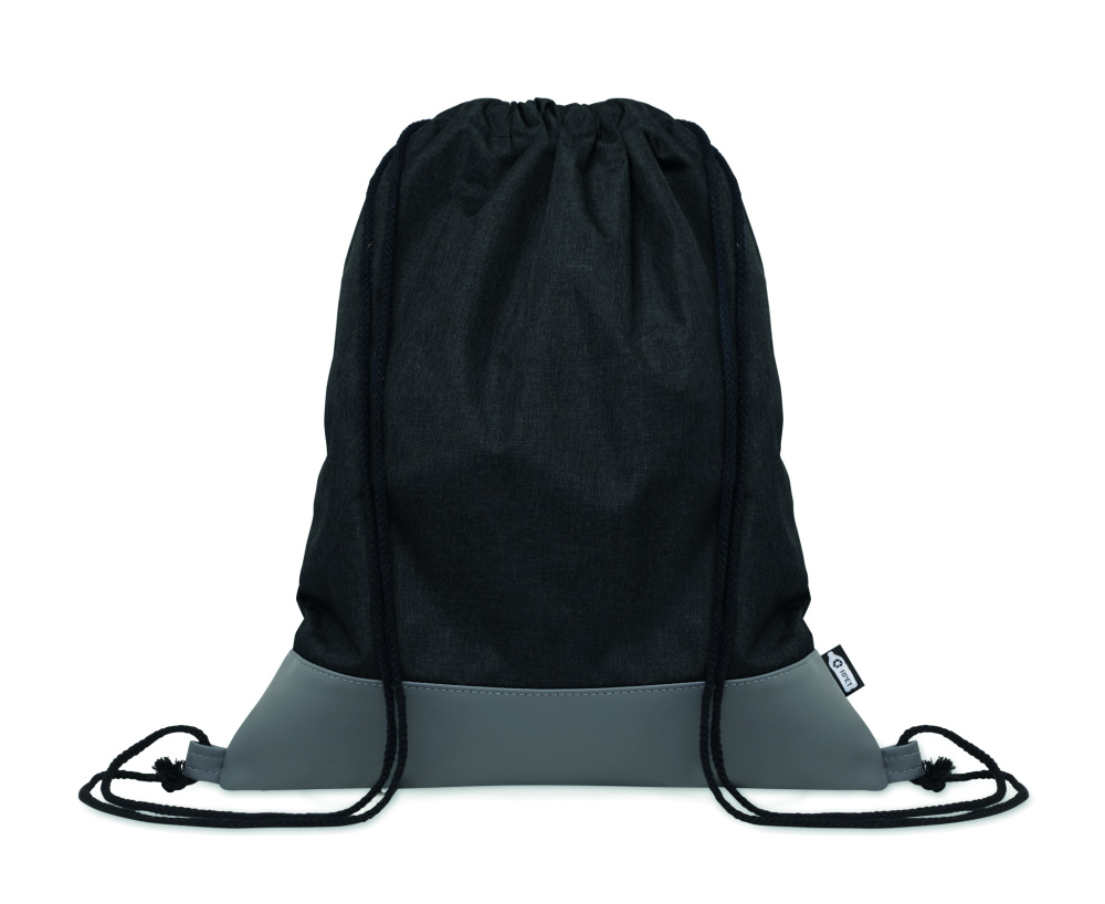Logotrade corporate gifts photo of: RPET PU drawstring bag 2 tone
