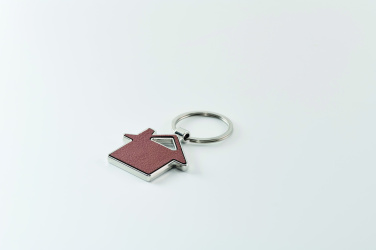 Logo trade promotional giveaways image of: House shaped key ring
