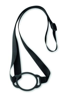 Logo trade promotional gift photo of: Lanyard with cup holder 6cm